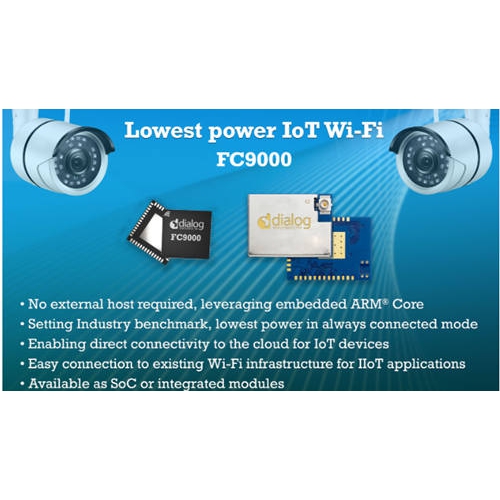 تطلق شركة Dialog Semiconductor أحدث أنظمة SoC لشبكة wi-fi ذات الطاقة المنخفضة للغاية لتسريع نشر إنترنت الأشياء